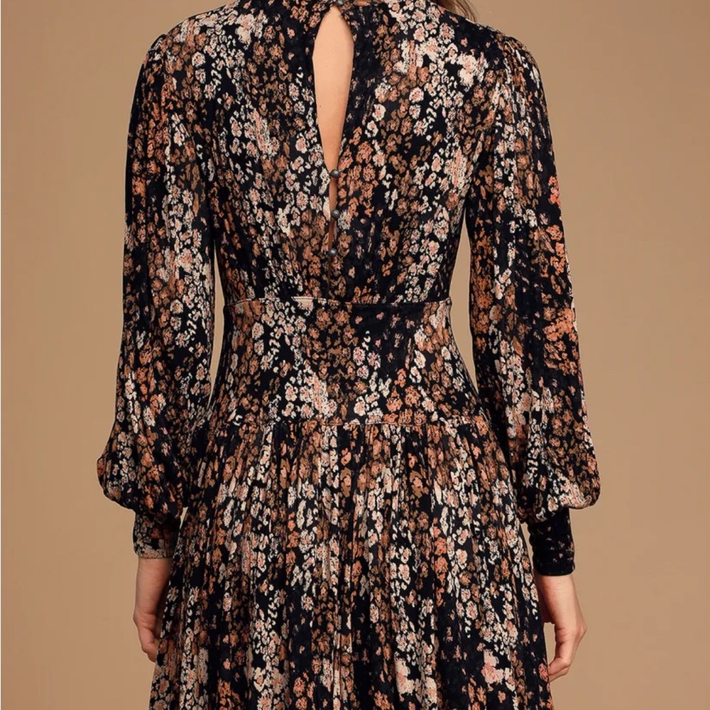 Free People Heartbeats mini dress sz S 70's Retro Fall pumpkin spice